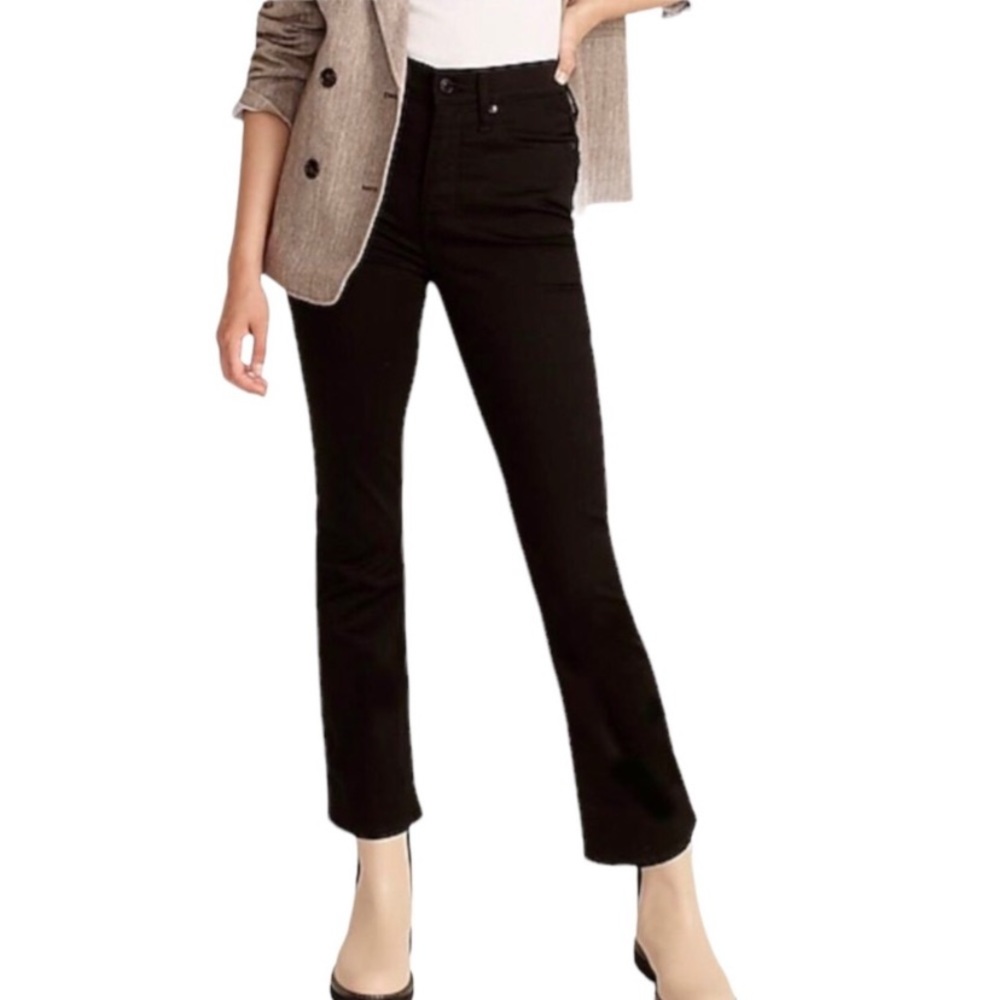 J. Crew Billie Demi Boot Crop Jet Black 28T